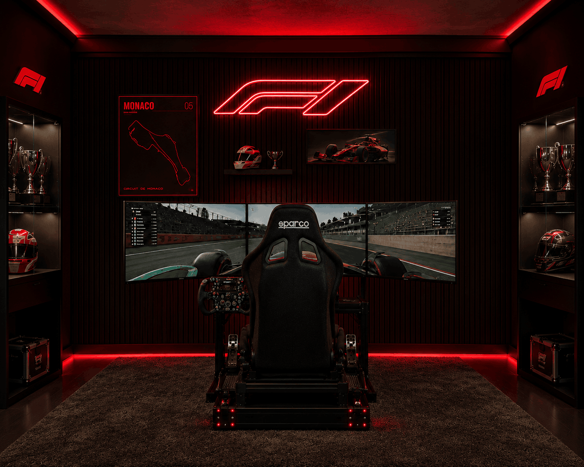 F1 LED Wall Art Game Room - Neonsignsindia