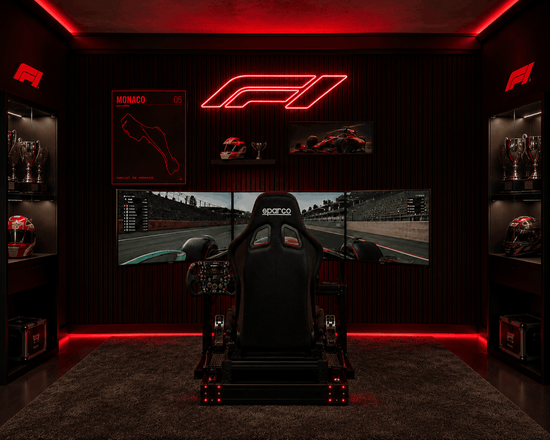 F1 LED Wall Art Game Room - Neonsignsindia