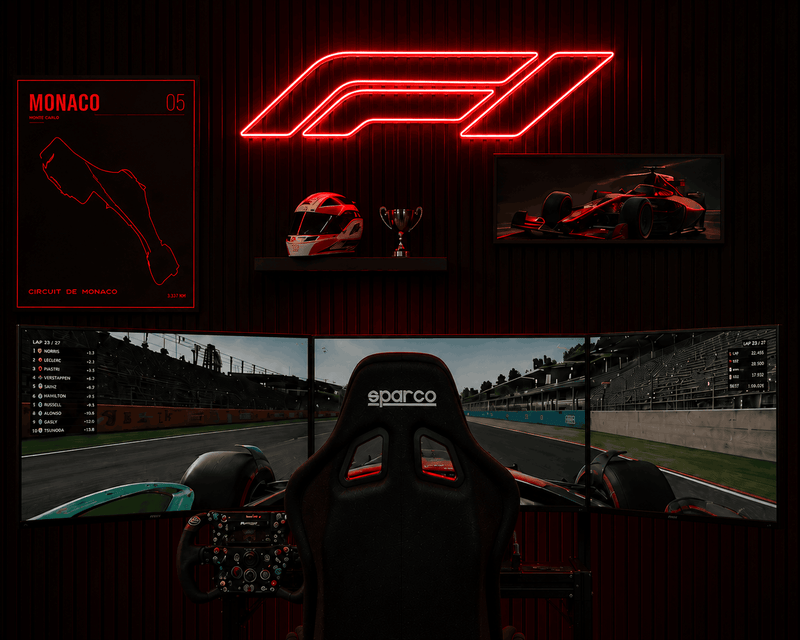 F1 LED Wall Art Game Room - Neonsignsindia