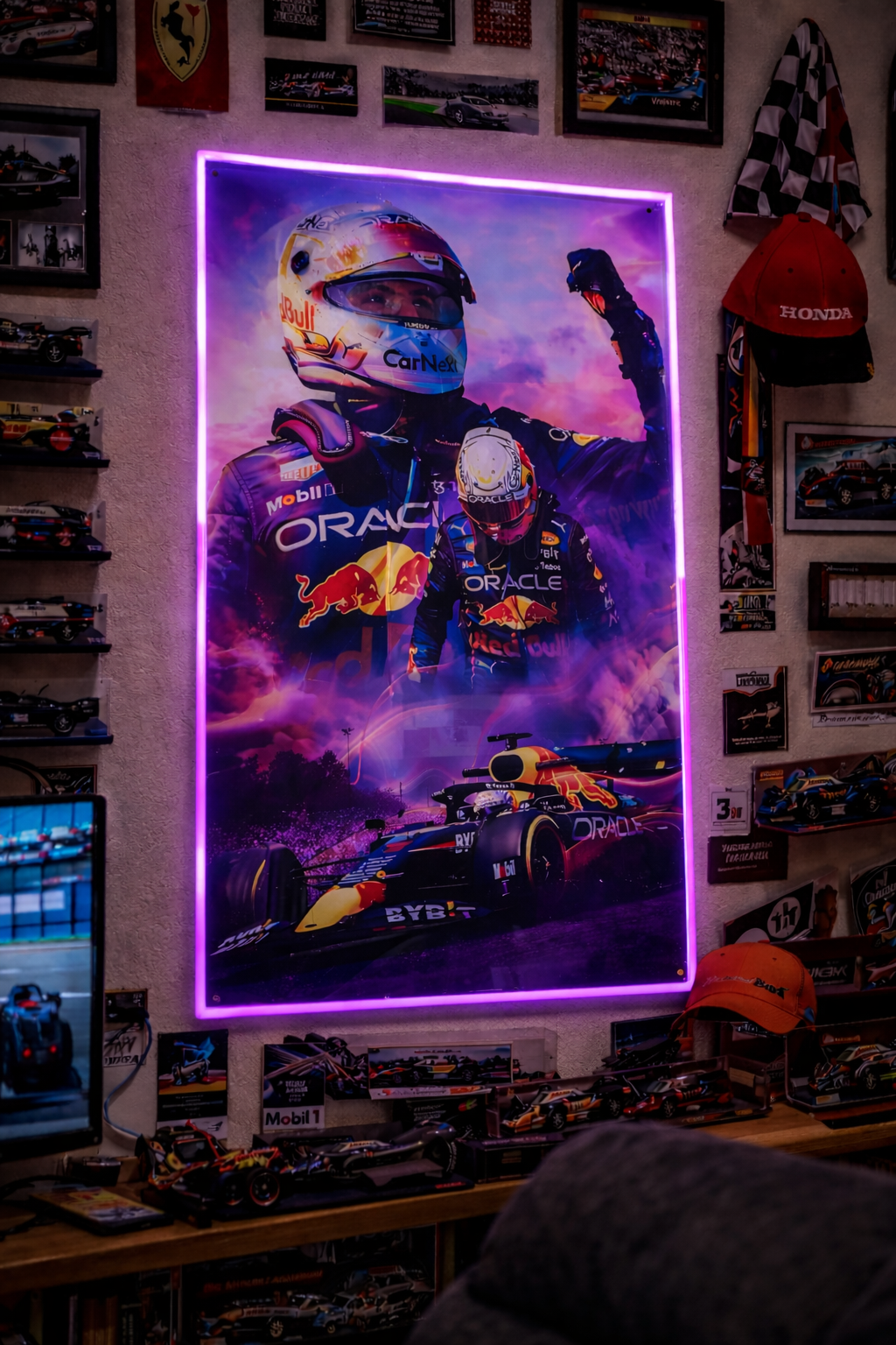 Max Verstappen Neon Aura Frame - 18 x 30 Inch - LED Neon Sign