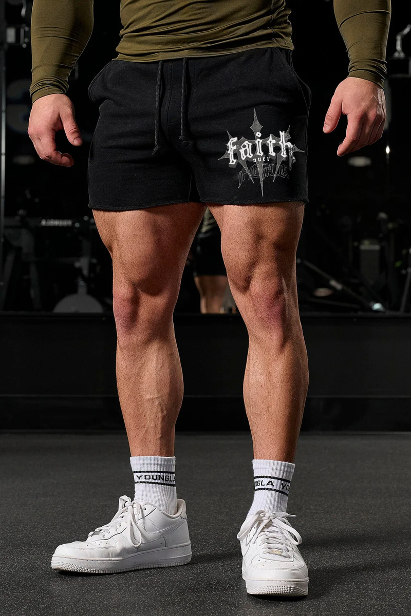 Black - Faith Over Fear - Short Shorts 101