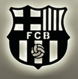 FCB Barcelona Glow Neon Wall Light – Minimal Football Logo Decor Neonsignsindia