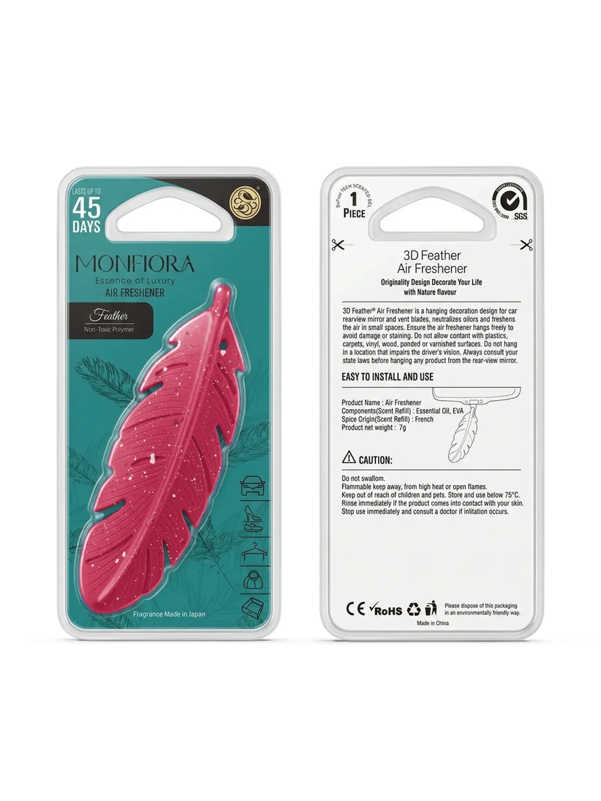 Feather Air Freshener – Rose & Black Currant