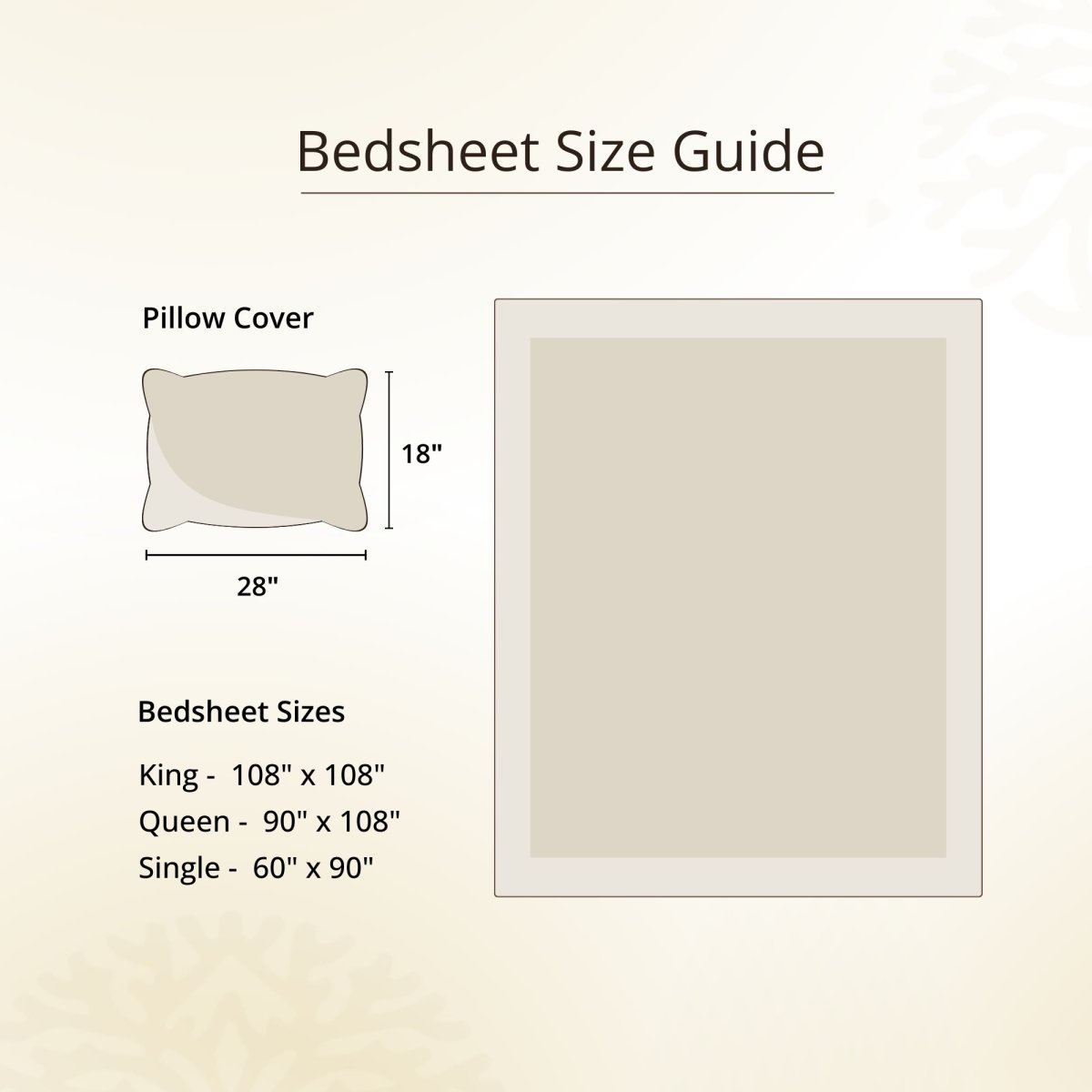 Cotton Bed sheet for Double bed with 2 Pillow Covers | Handprinted  Textured Design in Fern Green & Off White |Marigold Collection