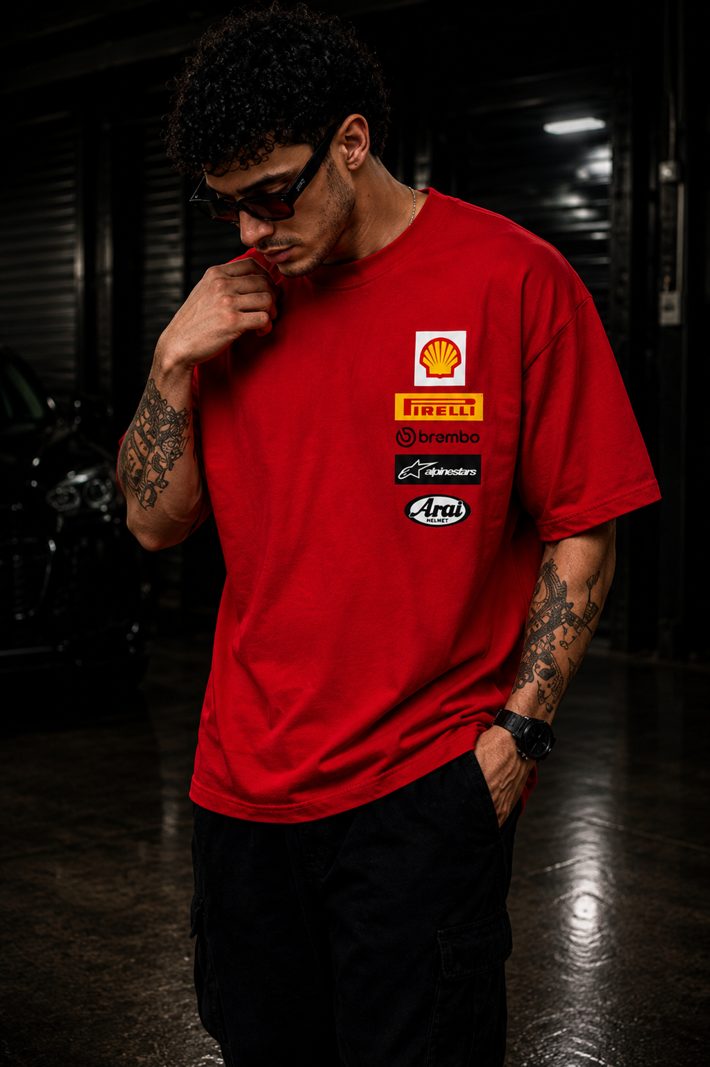 T-Shirt - Red - Race Lover - Oversized