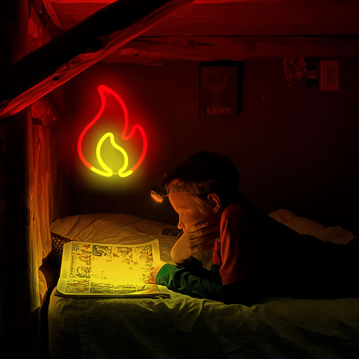 Flame Neon Sign (8x10 inches) Neonsignsindia