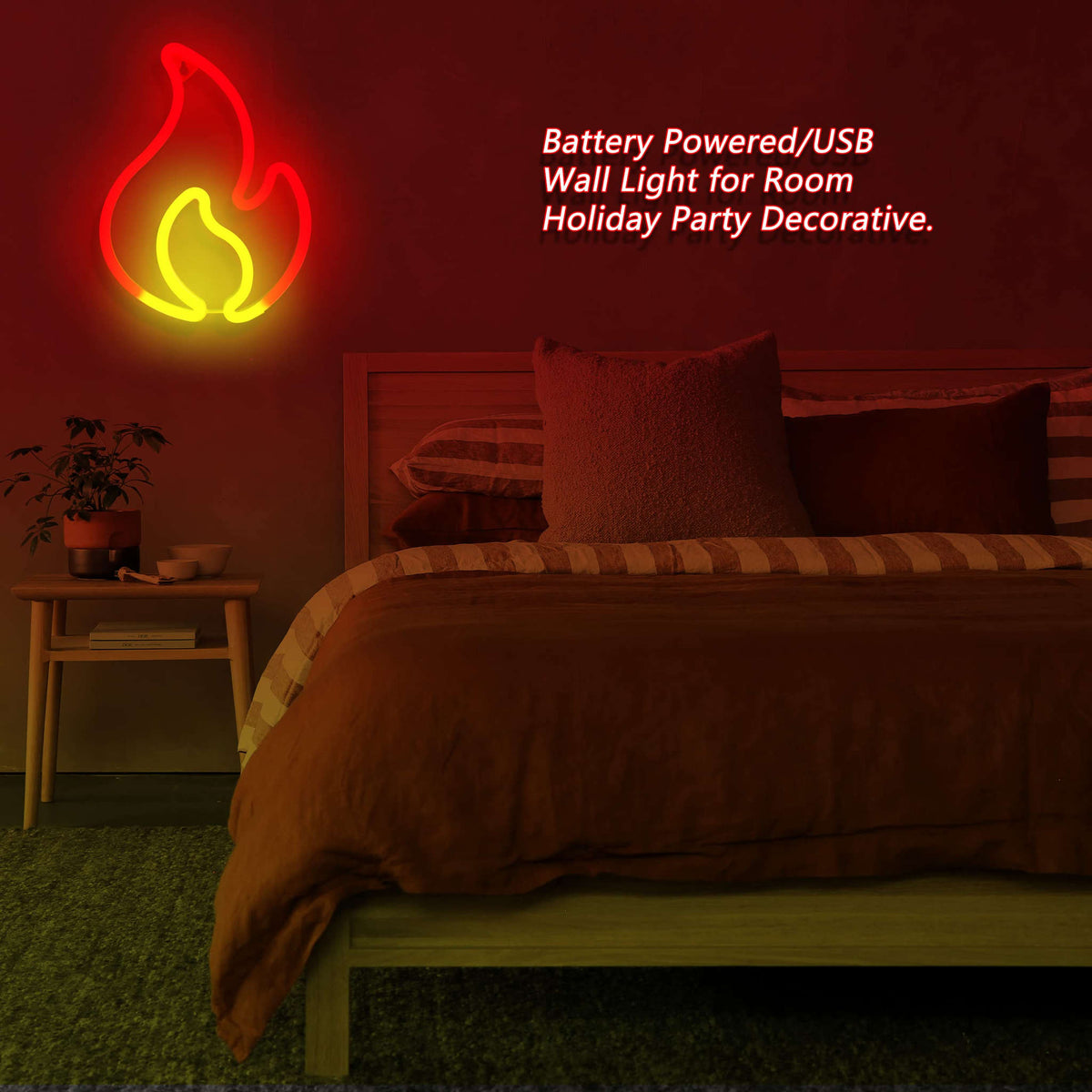 Flame Neon Sign (8x10 inches) Neonsignsindia