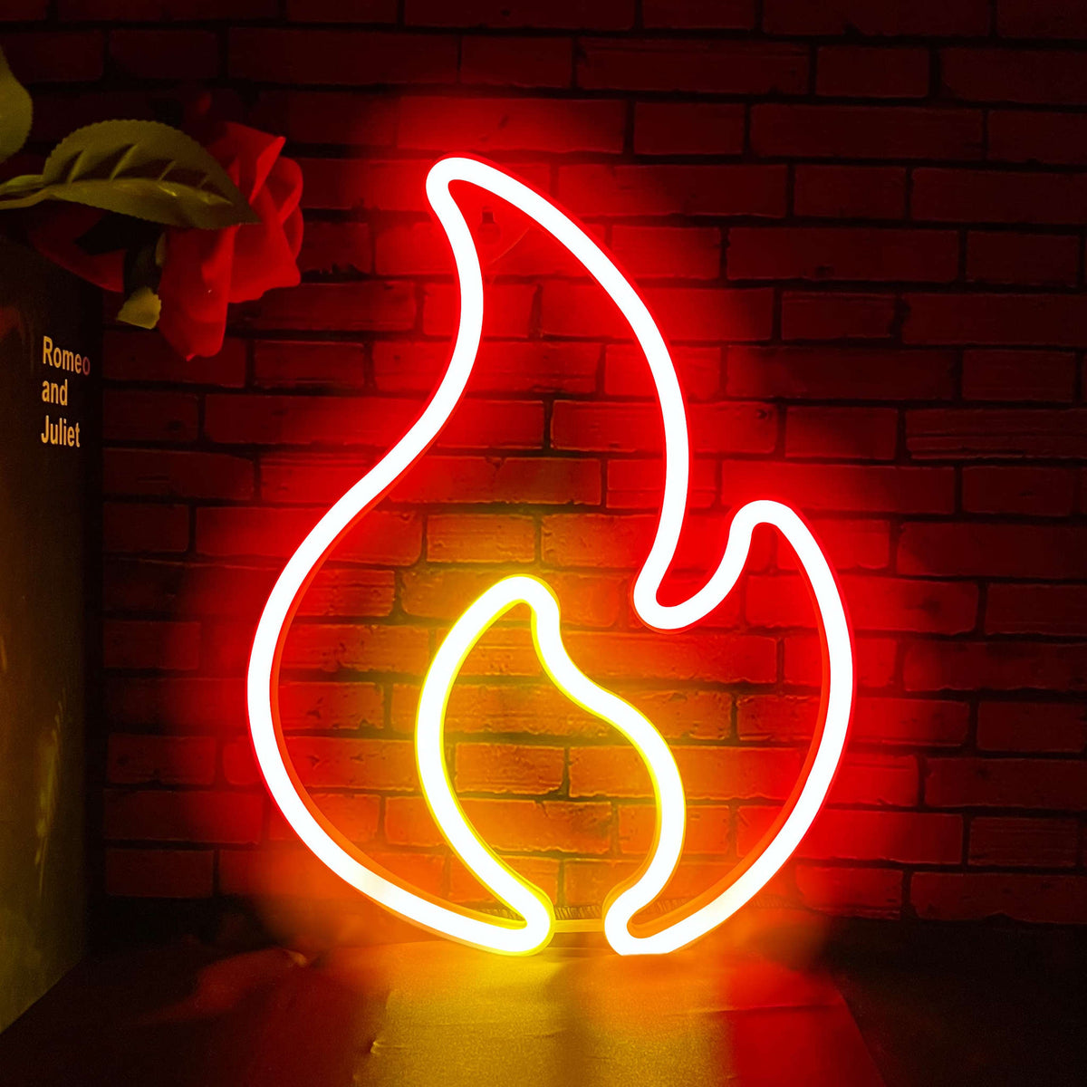 Flame Neon Sign (8x10 inches) Neonsignsindia