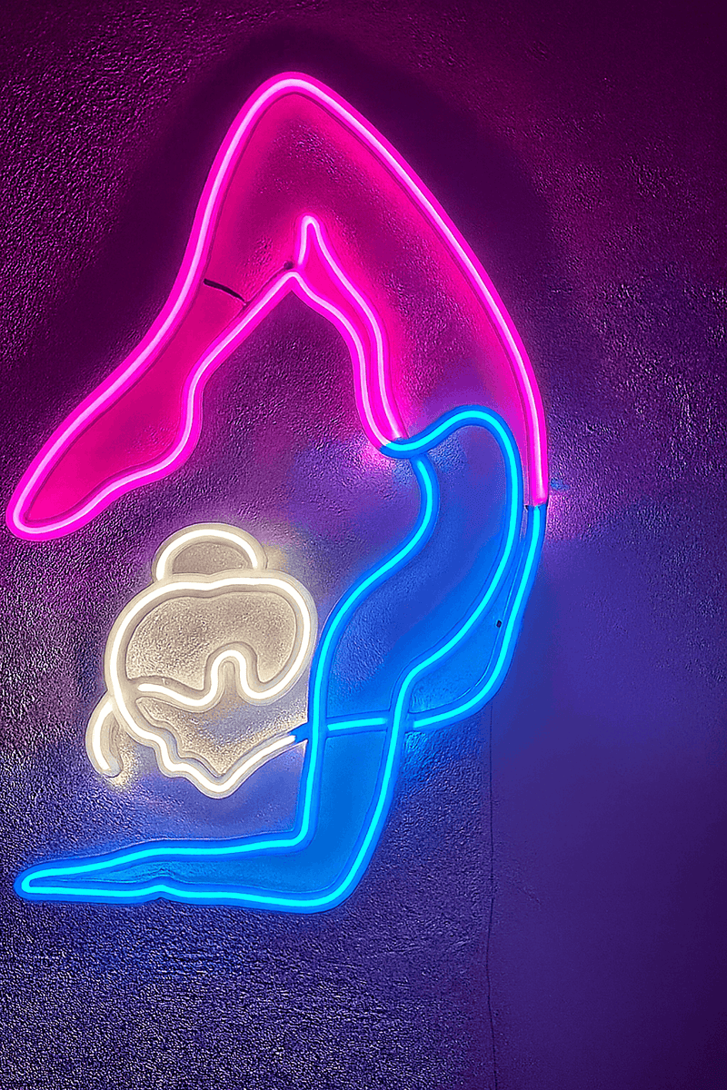 flex Glow Art – Multicolor Yoga Pose  fitness LED Neon Sign (2 *1.5 ft) Neonsignsindia