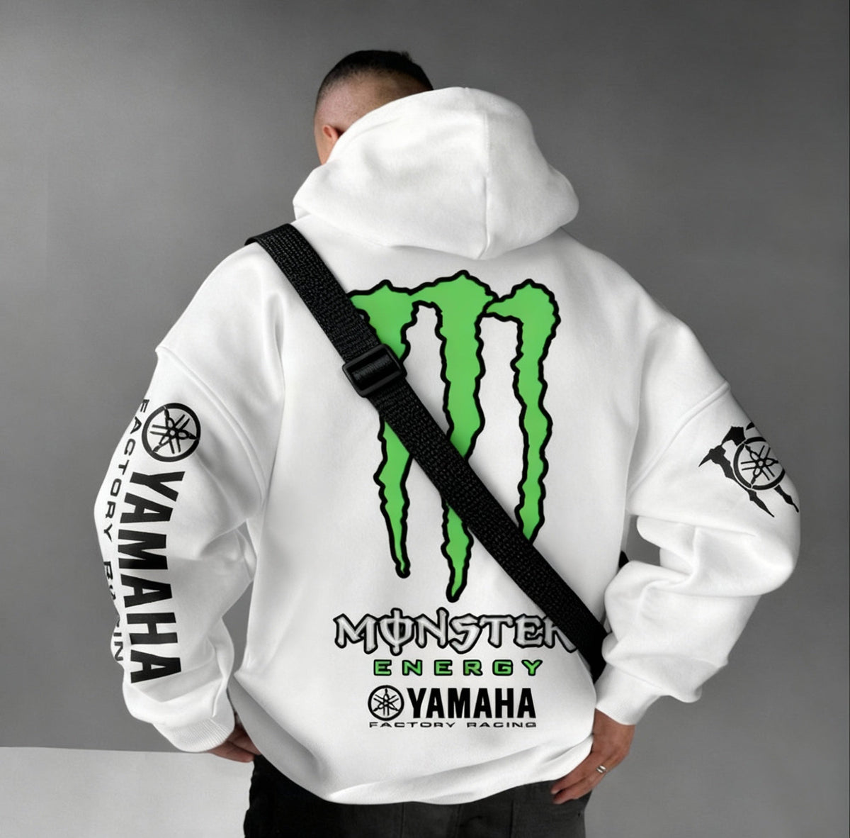 Racing Hoodie - White Fan Art - Oversized Hoodie 400 GSM