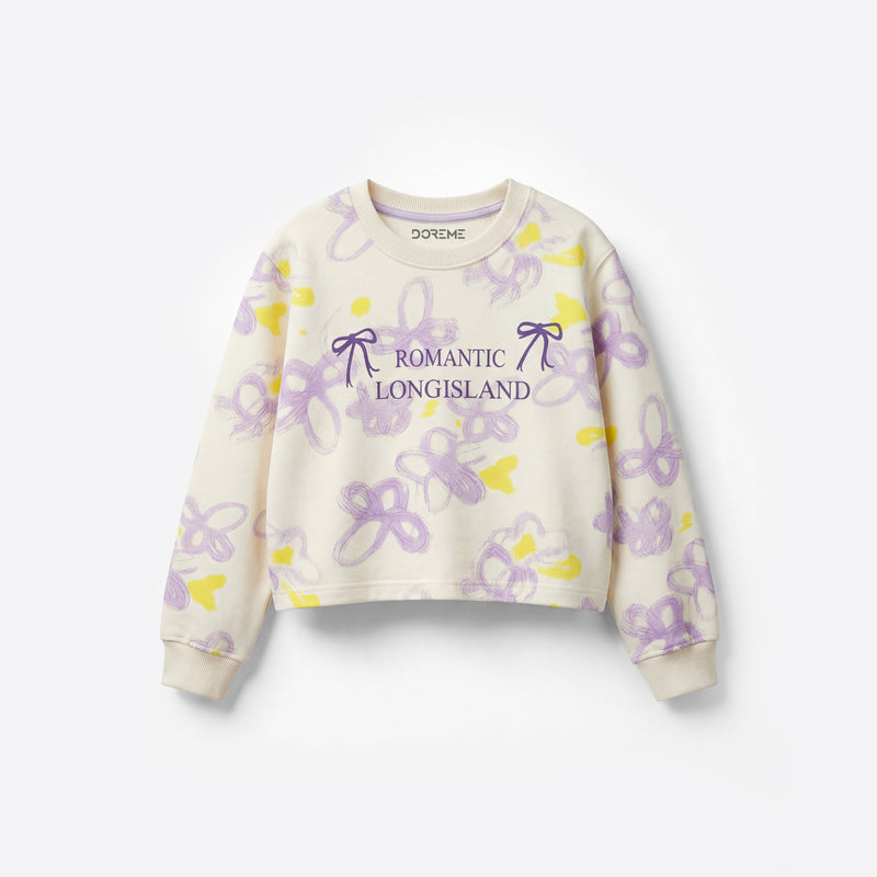 Lavender Long Island Cotton Cropped Co-ord Set