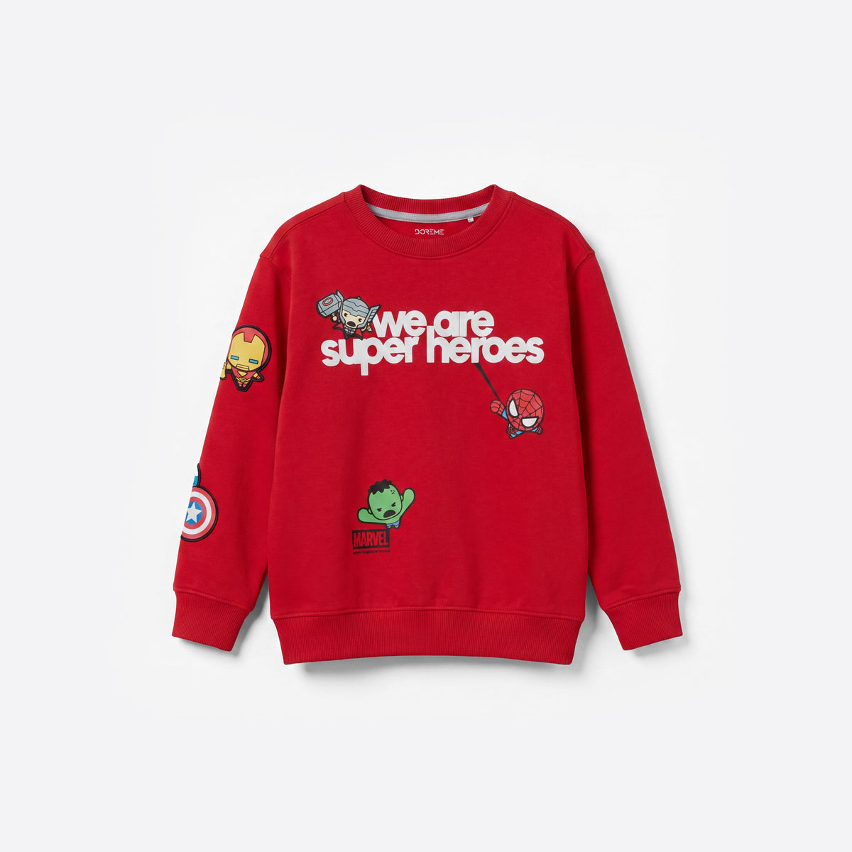 Marvel Super Heroes Graphic Red Cotton Co-ord Set