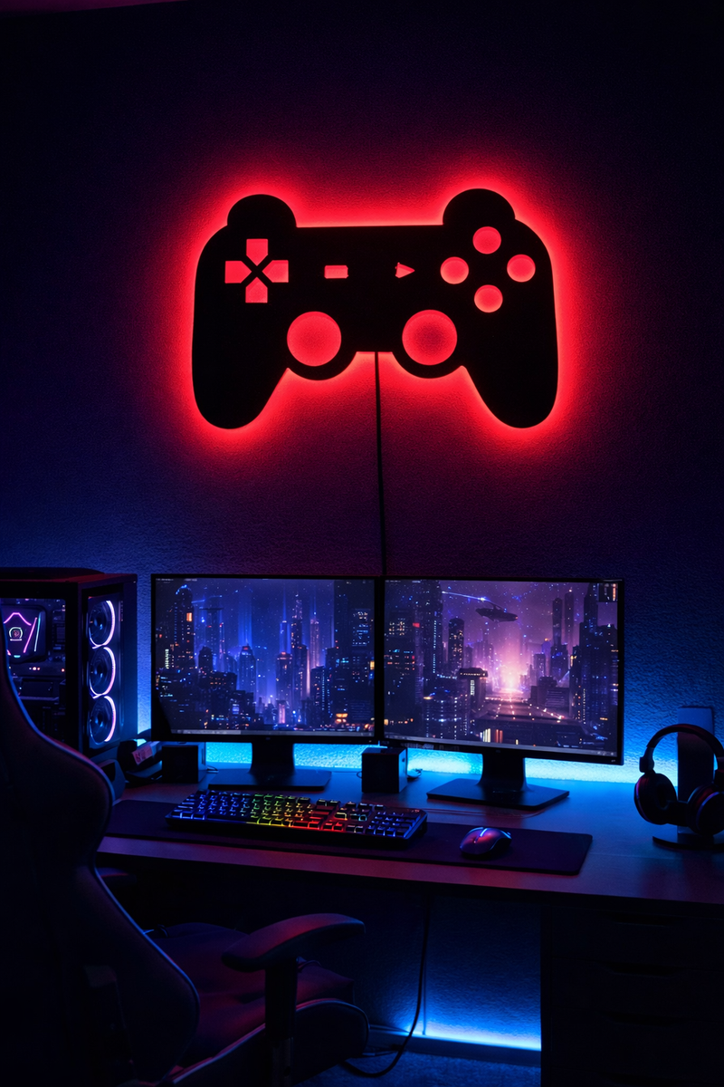 Gaming Controller Neon Wall Light – Gamer Room Wall Art Game room Neonsignsindia