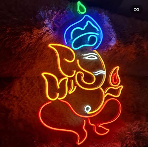 Ganesh Ji Neon Sign/Lights (18X24 Inches) | Neon Signs India — Image 3
