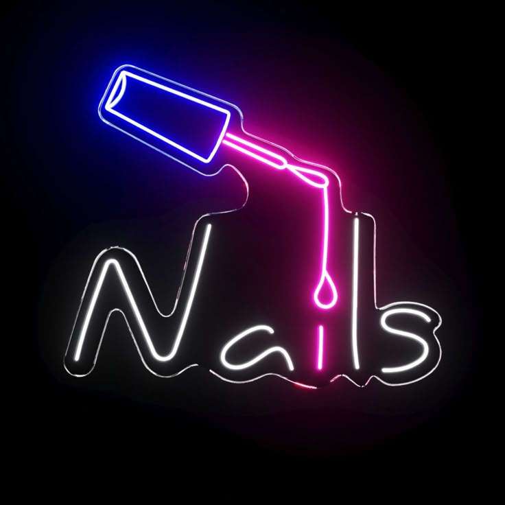 Glow Nails – Nail Polish Drip LED Neon Sign Neonsignsindia