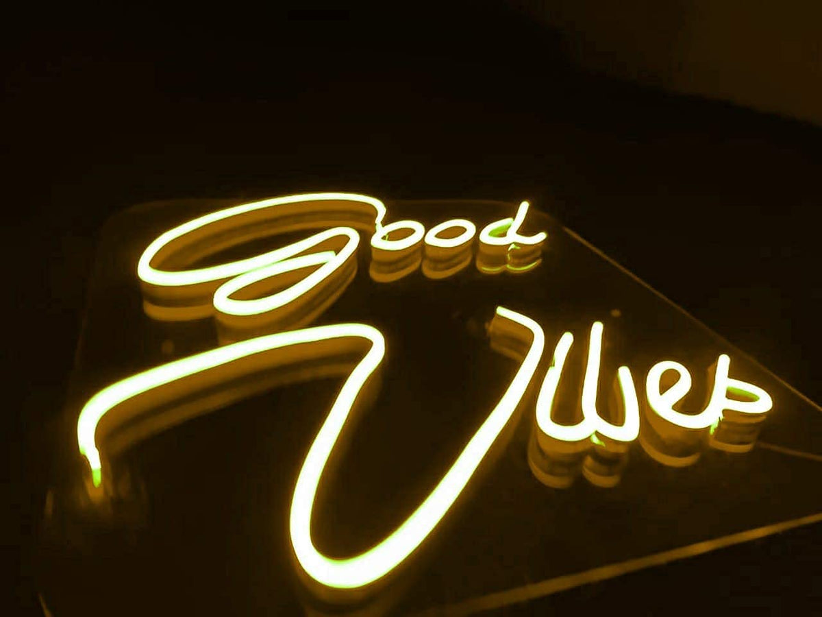 Good Vibes led Light (WARM WHITE) 12x12 inches Neonsignsindia