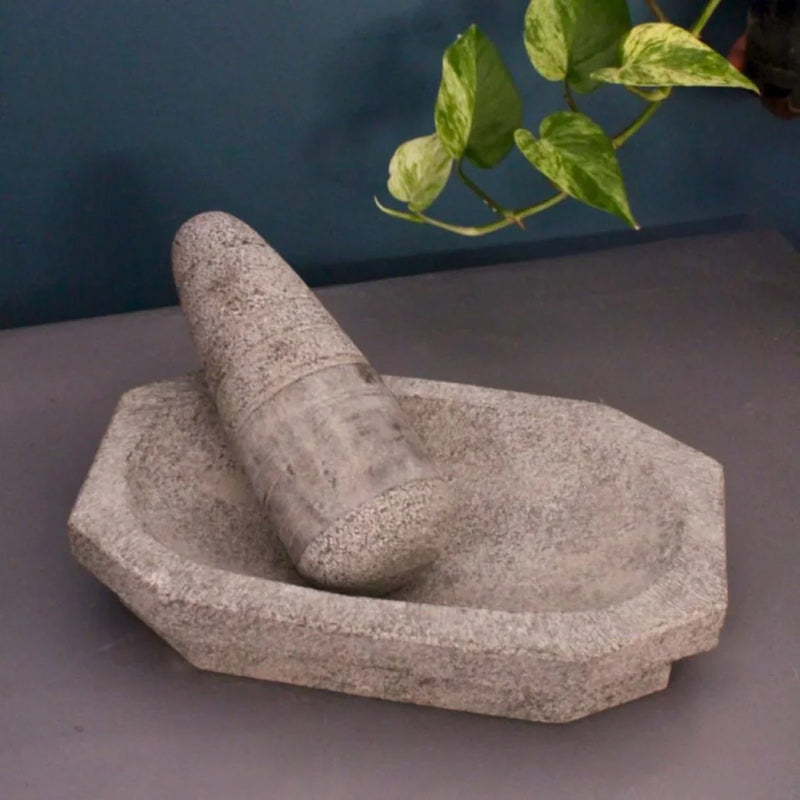 Traditional Granite Mortar and Pestle-Zishta Kitchen Accessories