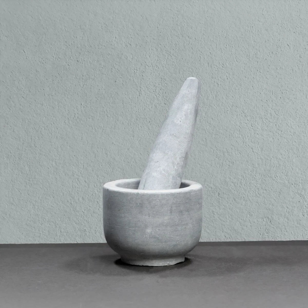 Granite Mortar and Pestle Round Top View-Zishta Traditional Kitchen Accessories