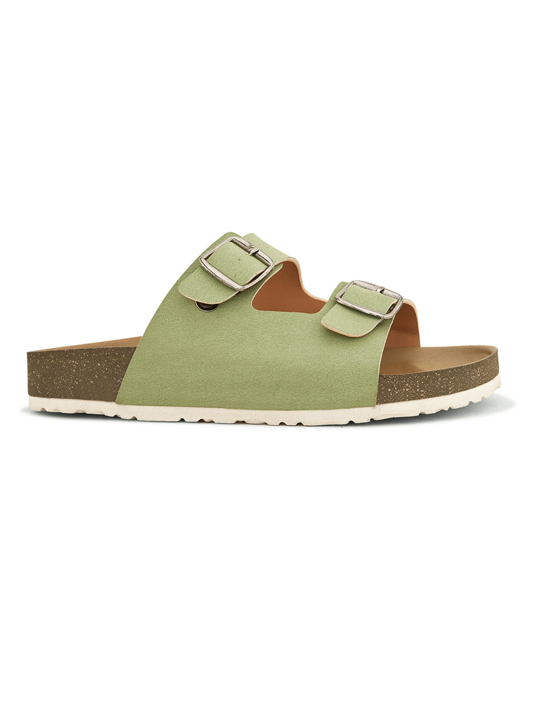Women Open Toe Flats with Buckles-9