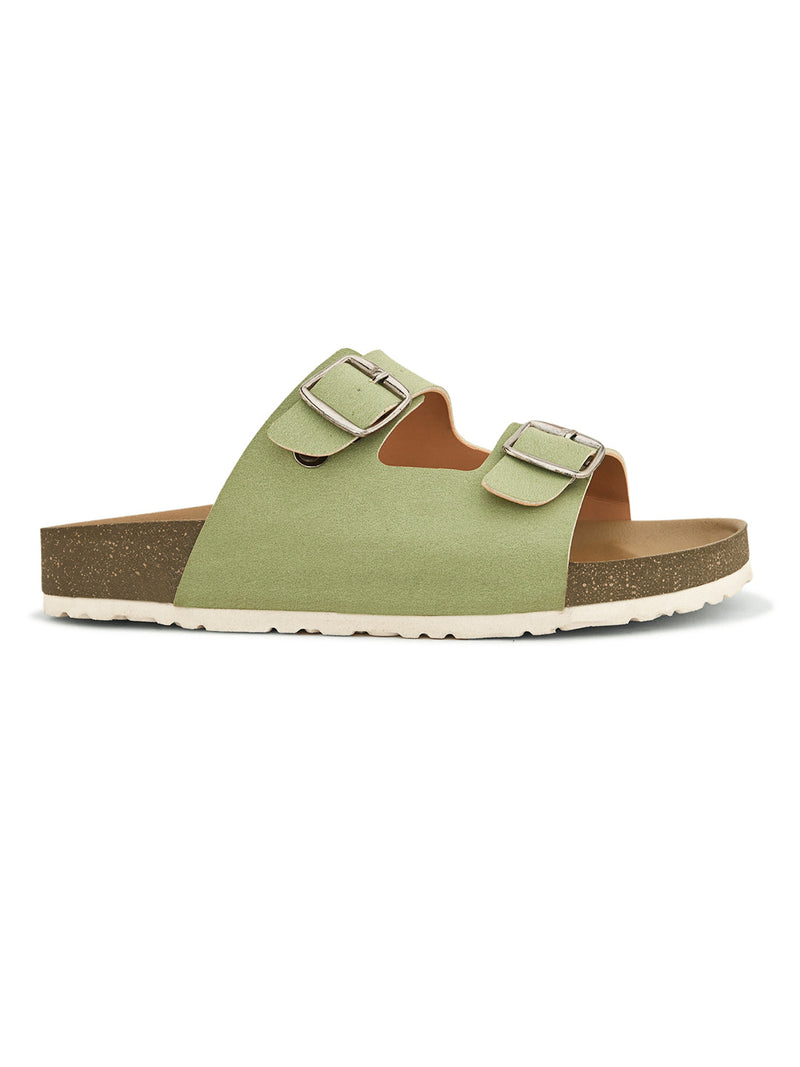 Women Open Toe Flats with Buckles-9