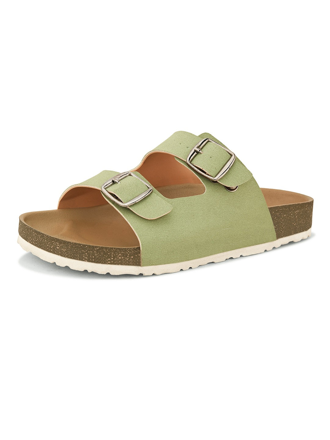 Women Open Toe Flats with Buckles-10