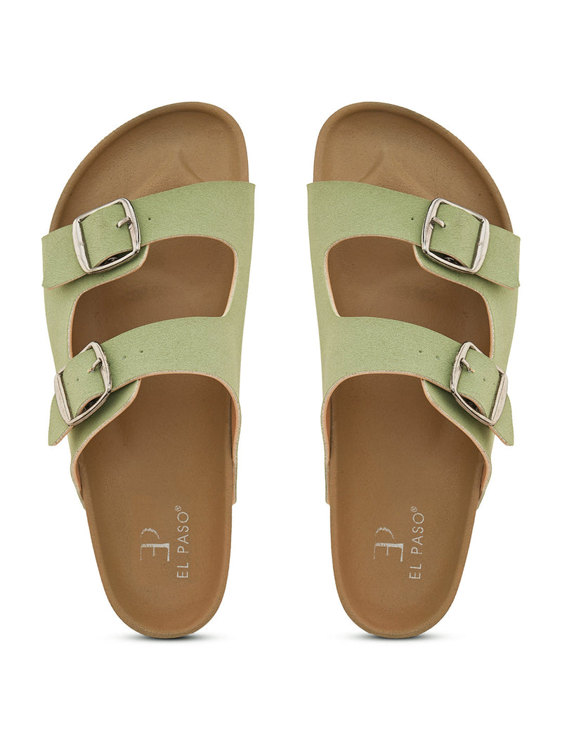 Women Open Toe Flats with Buckles-11