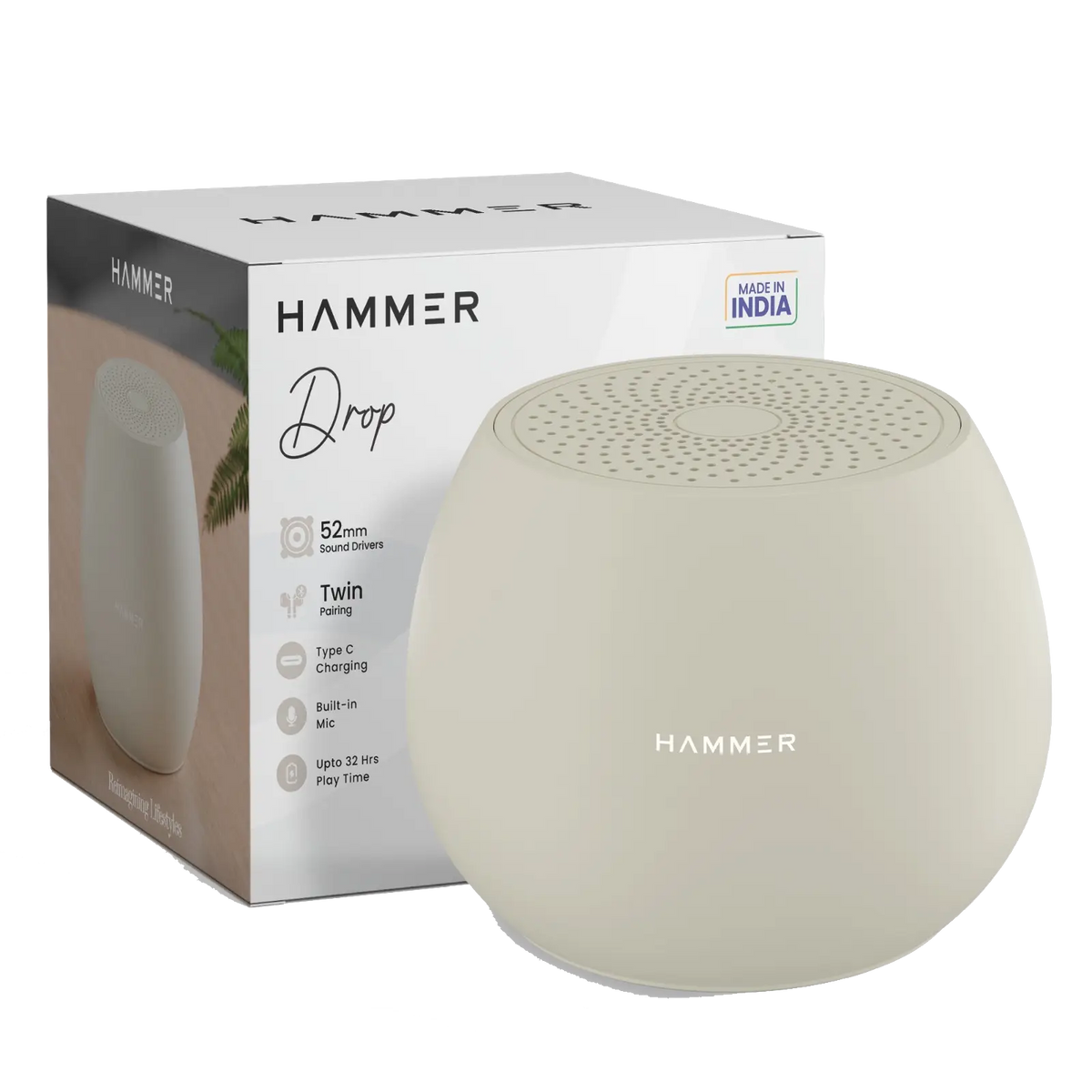 Hammer Drop 5W Bluetooth Wireless Speaker with Twin Pairing-1