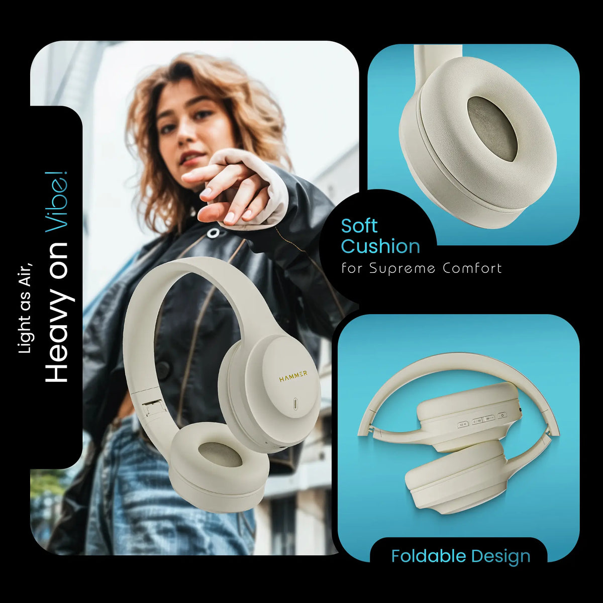 Hammer Vibe ENC Bluetooth Gaming Headphone Long Play Time-17