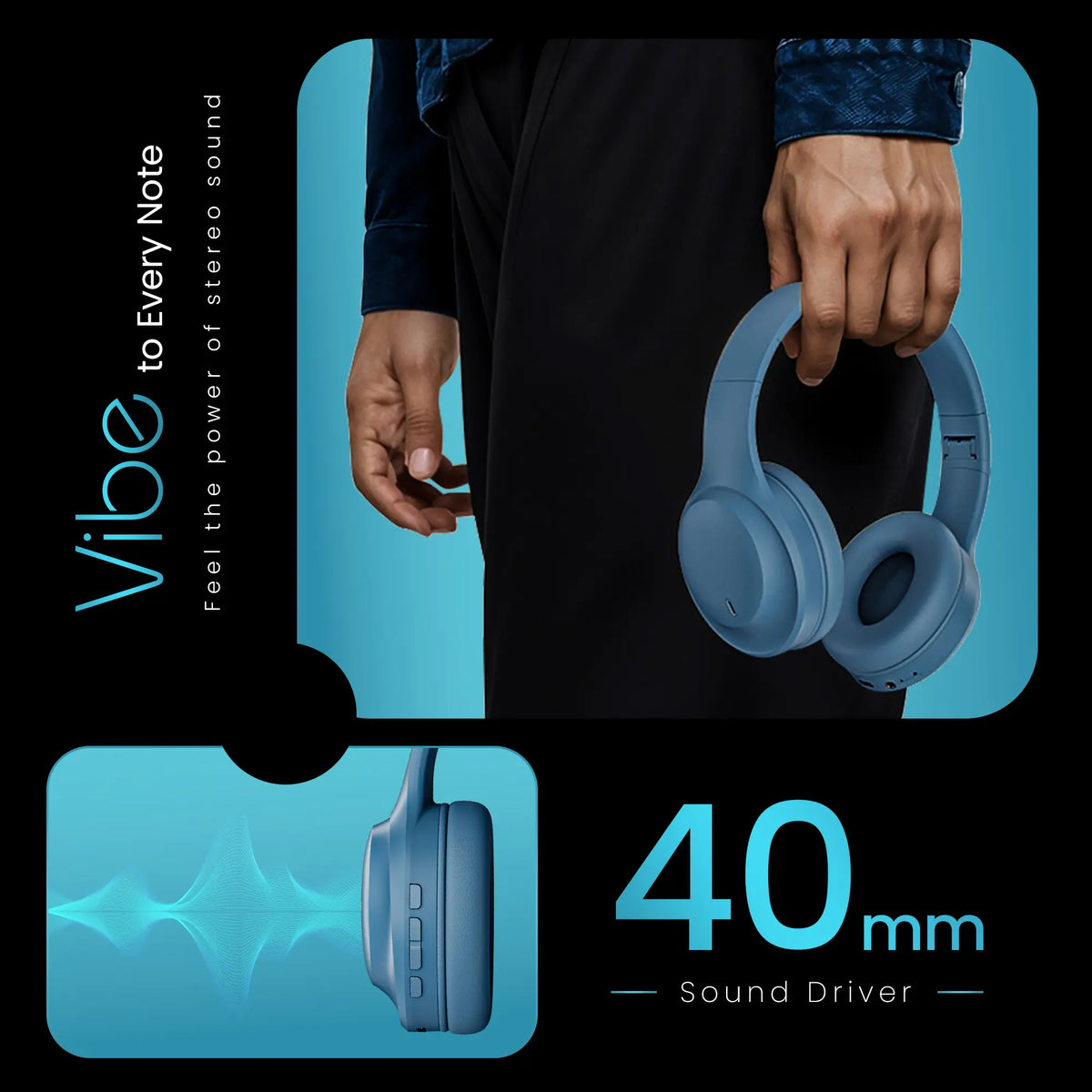 Hammer Vibe ENC Bluetooth Gaming Headphone Long Play Time-12