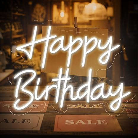 Happy Birthday 16"x12" Neonsignsindia