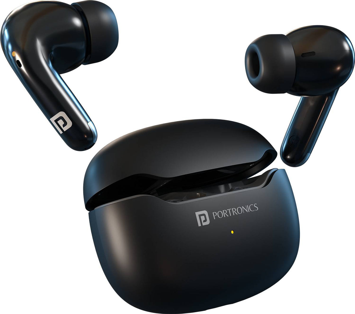 Portronics Harmonics Twins 33, POR-1174 Bluetooth Headset (Black, True Wireless)