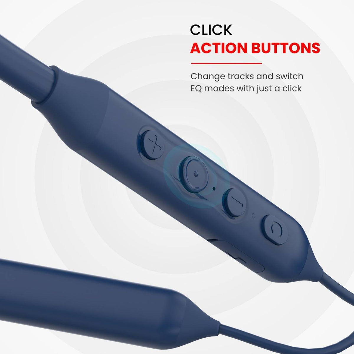 Portronics Harmonics Z5 Wireless Neckband, 33Hrs Playtime, Double EQ Mode, Fast charging Bluetooth Headset