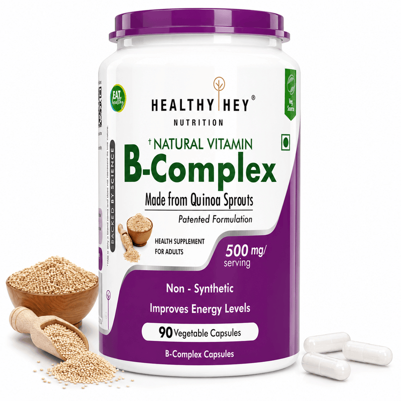 Vitamin B-Complex, Non Synthetic Improves Energy Levels capsules