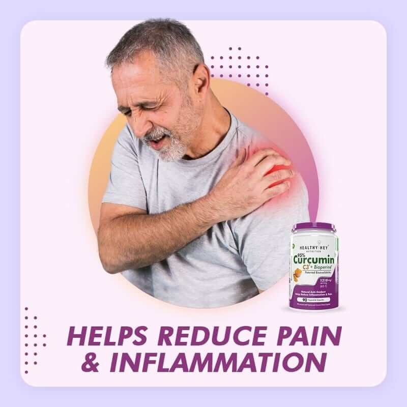 Curcumin with Bioperine (Piperine) 1310mg, Natural Antioxidant help reduce inflammation & Pain (Ultra Pure) with Piperine