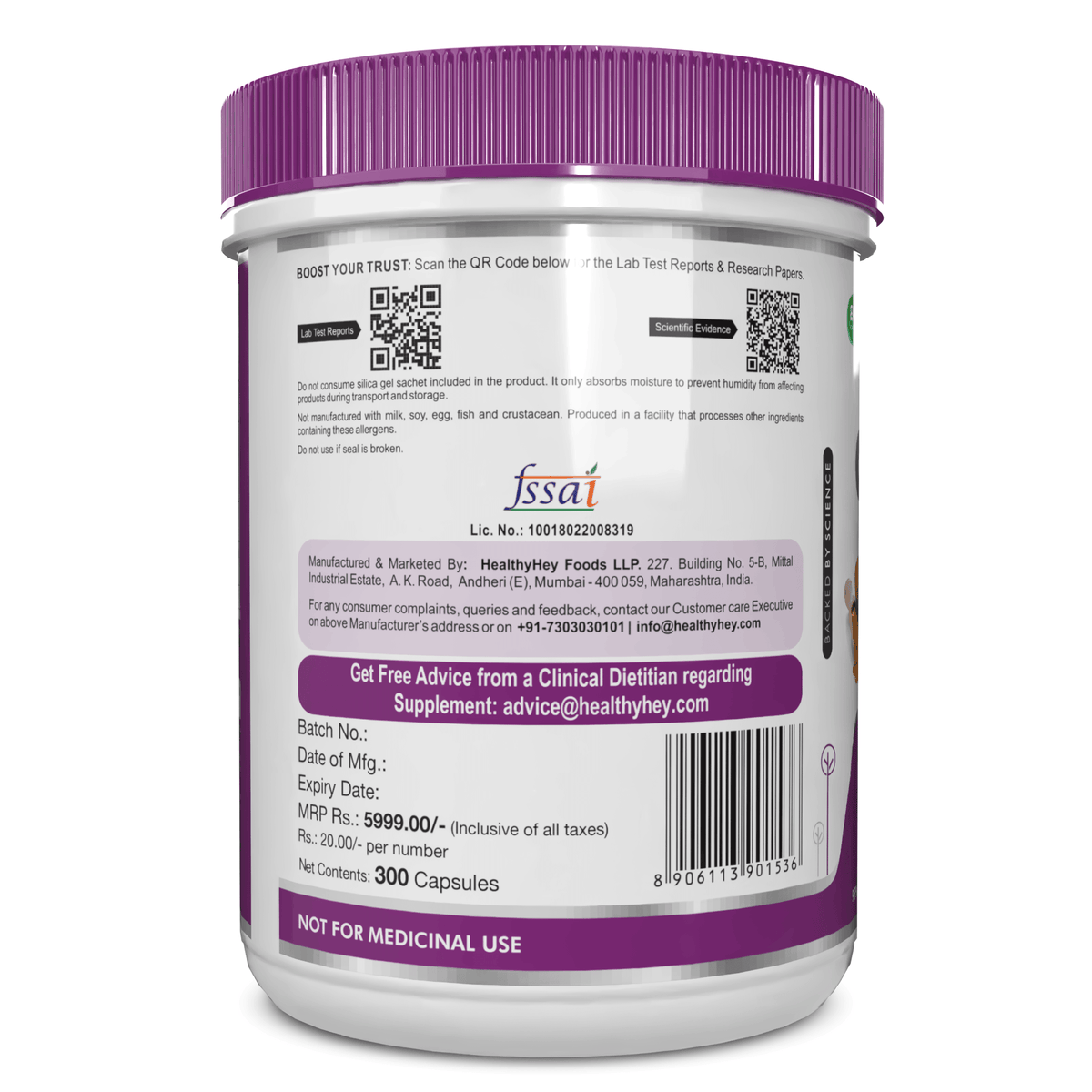Curcumin with Bioperine (Piperine) 1310mg, Natural Antioxidant help reduce inflammation & Pain (Ultra Pure) with Piperine