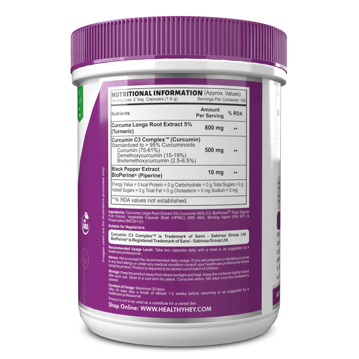 Curcumin with Bioperine (Piperine) 1310mg, Natural Antioxidant help reduce inflammation & Pain (Ultra Pure) with Piperine