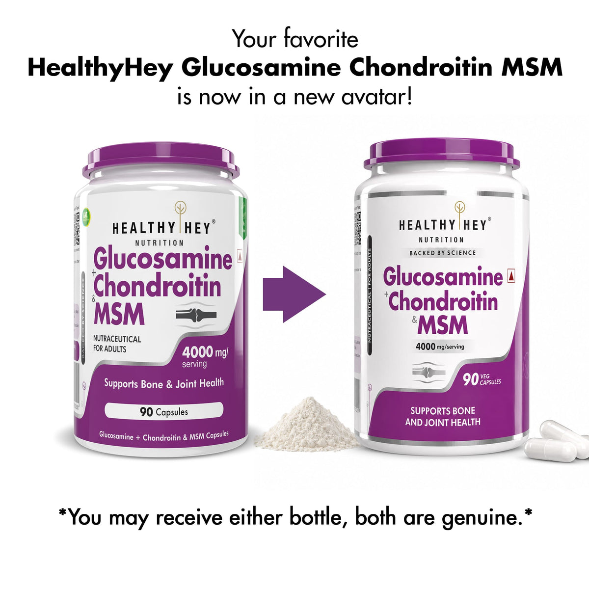 Double Strength Glucosamine Chondroitin and MSM, Support Bone & joint Health for Cartilage; Joint and Bone