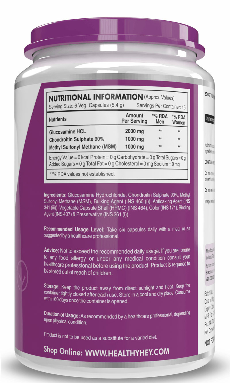 Double Strength Glucosamine Chondroitin and MSM, Support Bone & joint Health for Cartilage; Joint and Bone