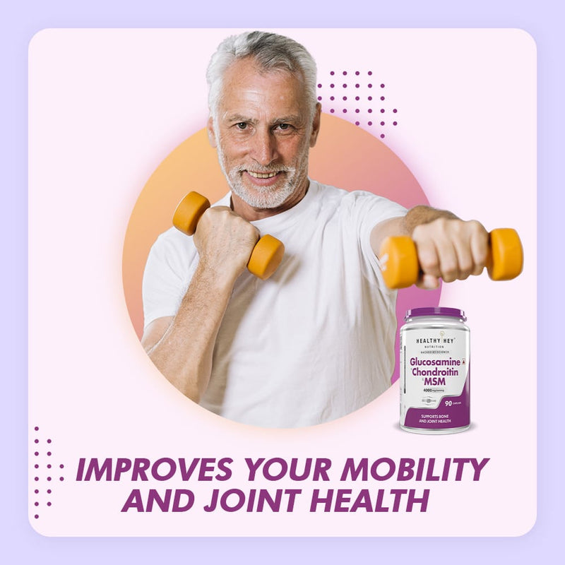 Double Strength Glucosamine Chondroitin and MSM, Support Bone & joint Health for Cartilage; Joint and Bone