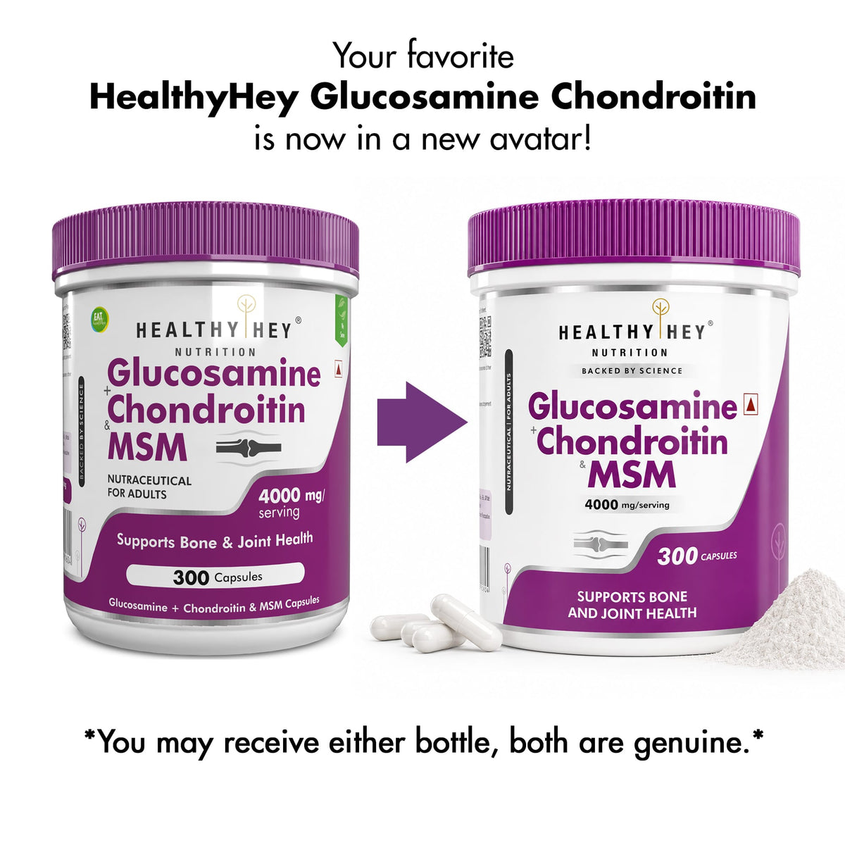 Double Strength Glucosamine Chondroitin and MSM, Support Bone & joint Health for Cartilage; Joint and Bone