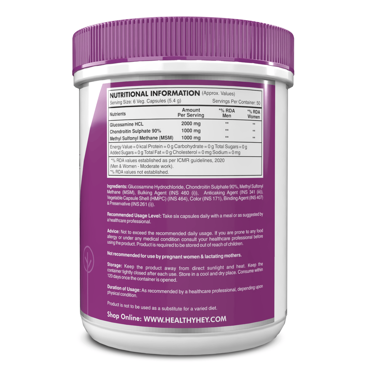 Double Strength Glucosamine Chondroitin and MSM, Support Bone & joint Health for Cartilage; Joint and Bone