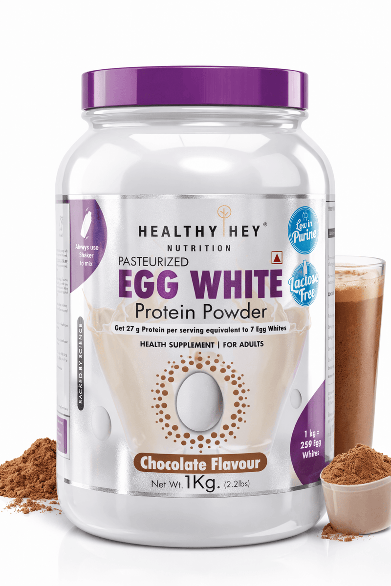 100% Egg White Protein Low in Purine - Instant Mix - 80% Protein - Non GMO & Lactose Free