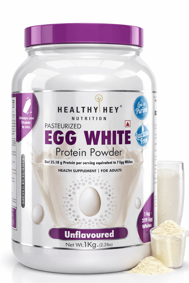 100% Egg White Protein Low in Purine - Instant Mix - 80% Protein - Non GMO & Lactose Free