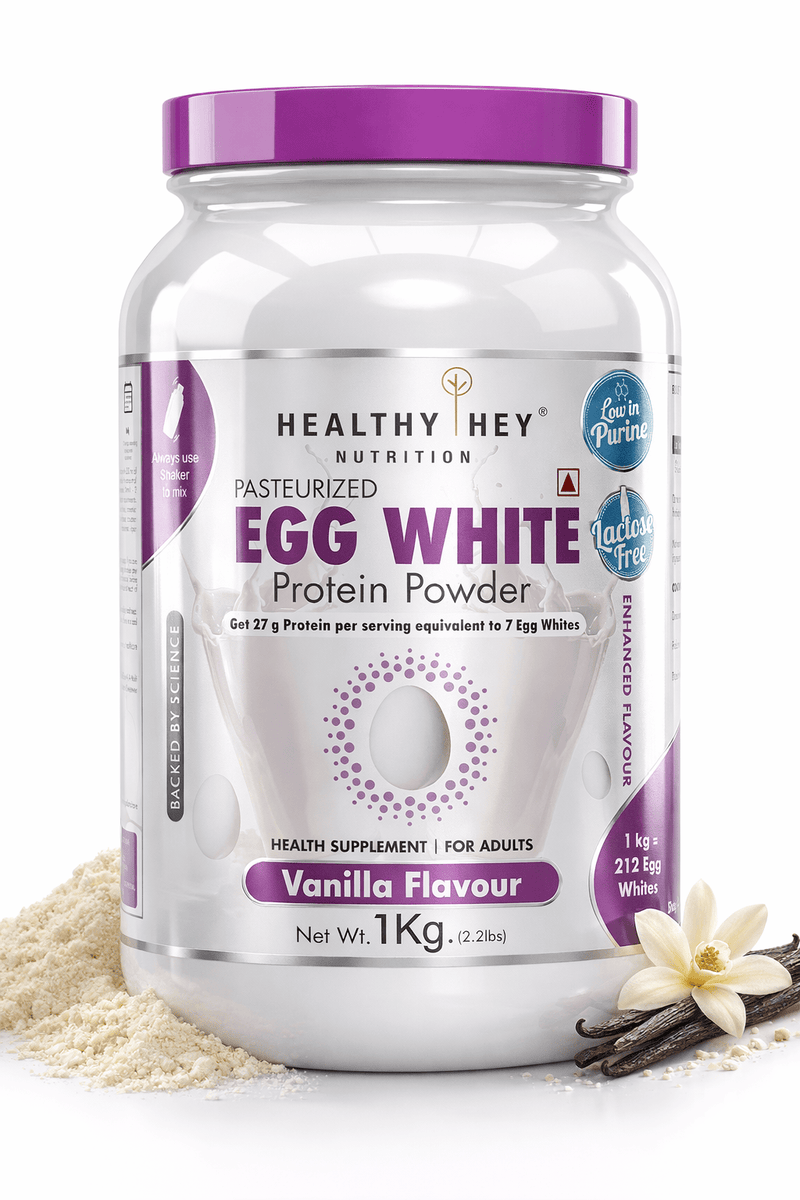 100% Egg White Protein Low in Purine - Instant Mix - 80% Protein - Non GMO & Lactose Free