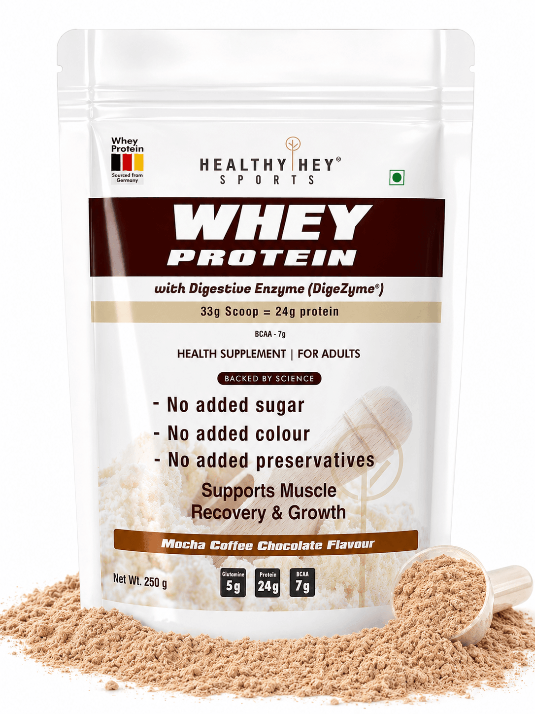 Whey Protein Concentrate - 80% Protein with Digestive Enzymes