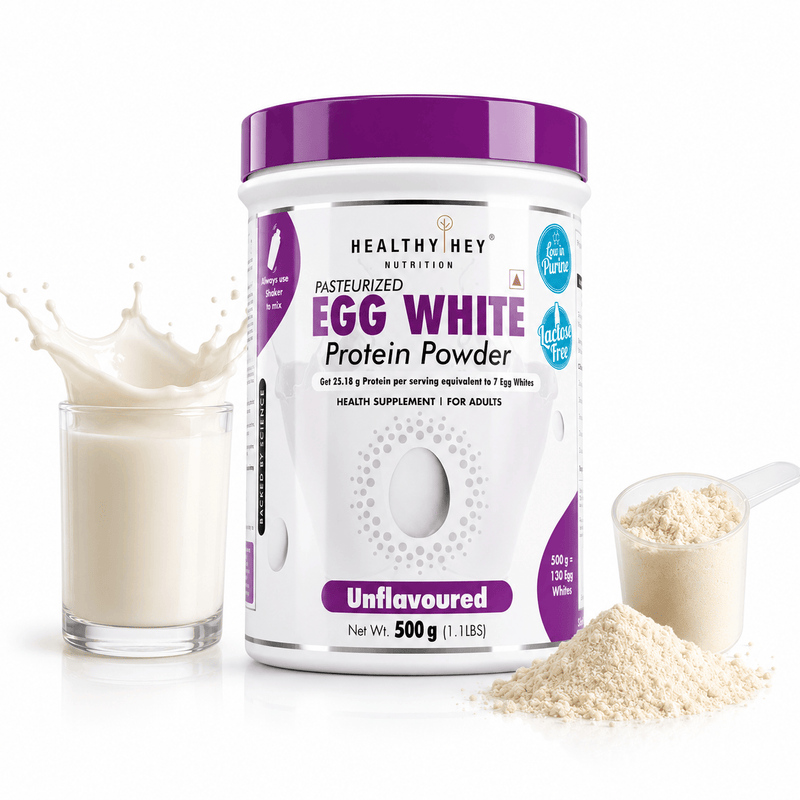 100% Egg White Protein Low in Purine - Instant Mix - 80% Protein - Non GMO & Lactose Free