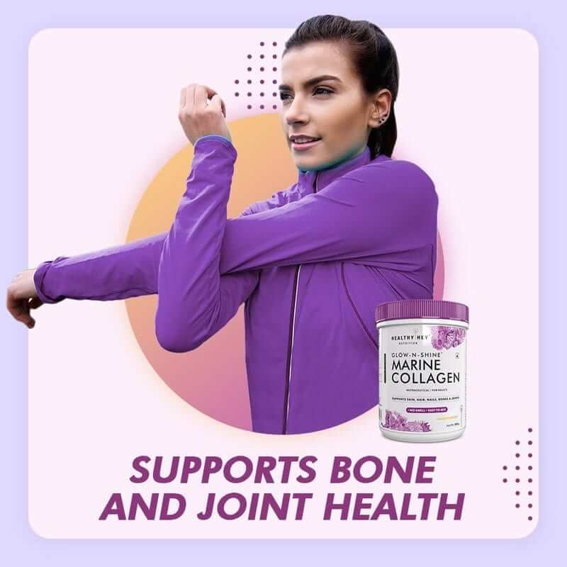 Glow-n-Shine Marine Collagen Peptide Powder 200g - Boost Skin, Hair & Joint Health