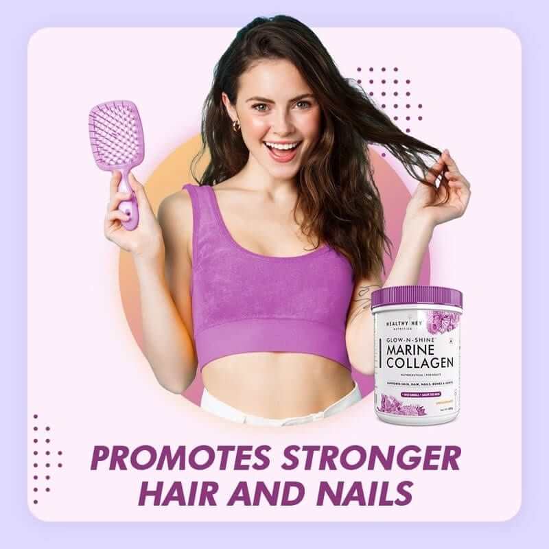 Glow-n-Shine Marine Collagen Peptide Powder 200g - Boost Skin, Hair & Joint Health
