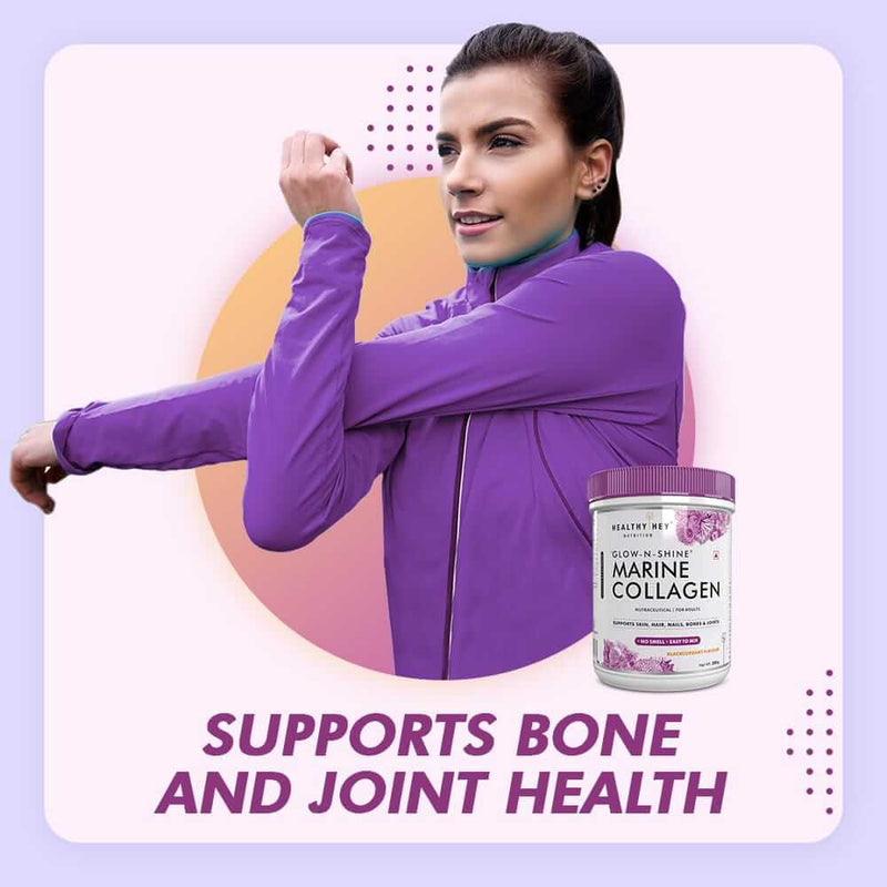 Glow-n-Shine Marine Collagen Peptide Powder 200g - Boost Skin, Hair & Joint Health