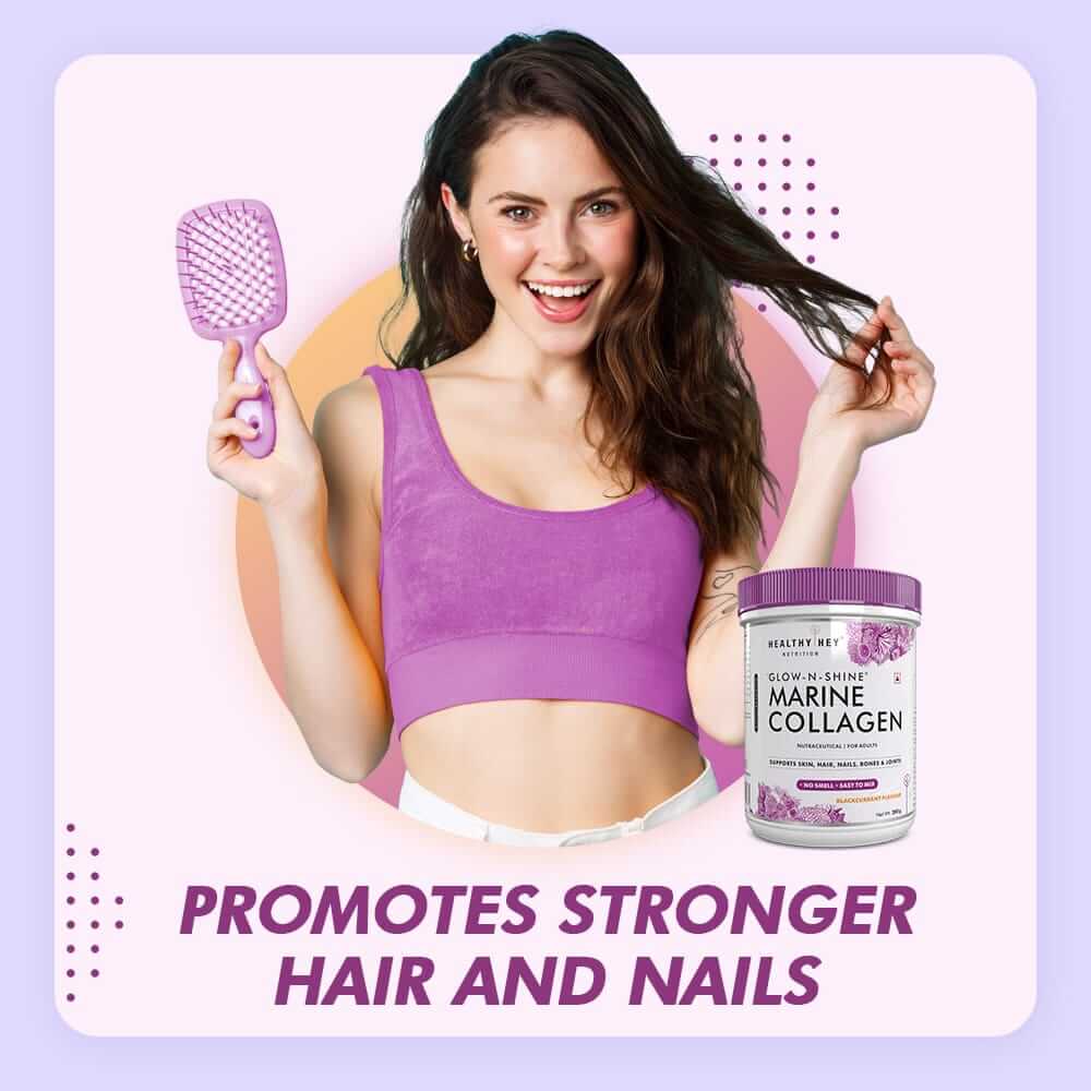 Glow-n-Shine Marine Collagen Peptide Powder 200g - Boost Skin, Hair & Joint Health